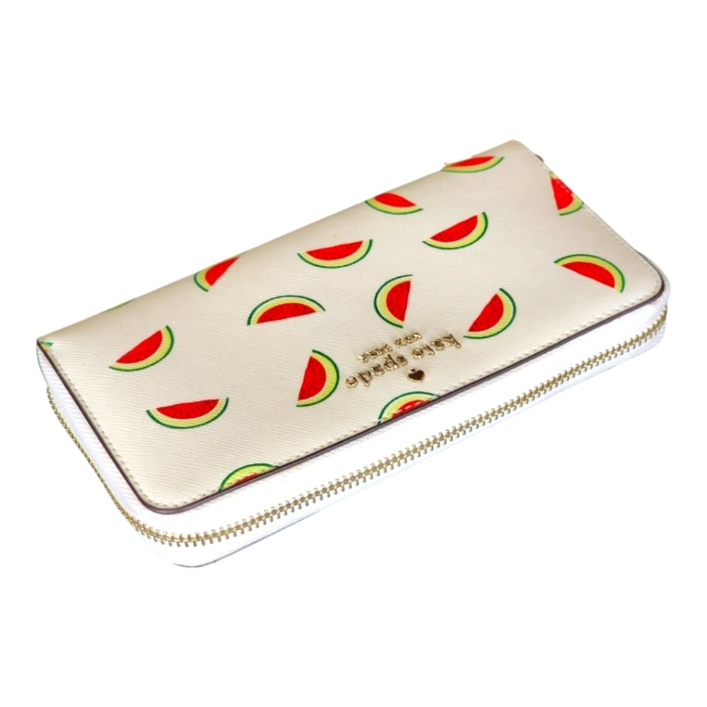 Kate Spade Staci Watermelon Party Large Continental Zip Wallet NWT - Picture 9 of 14
